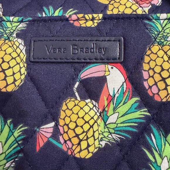 Vera Bradley Pineapple Toucan Party Print Hanging Travel Toiletry Organizer Navy - Picture 2 of 6